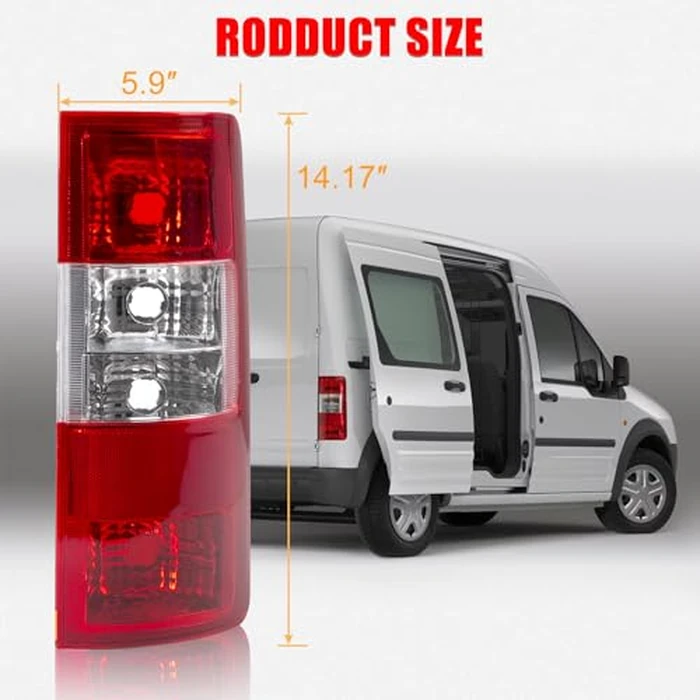 RANSOTO Tail light Cover W/O Bulbs & Circuit Compatible with 2010-2013 Ford Transit Connect Replace FO2801225 9T1Z13404A (Right Side) by RANSOTO - Image 4