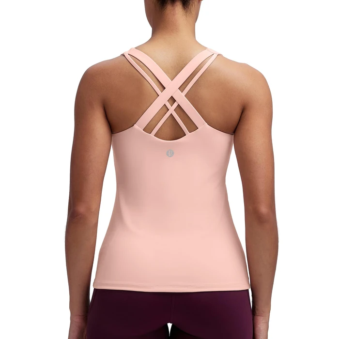 RUNNING GIRL Tank top with Built in Bra for Women,Compression Shirts Crisscross Back Workout Yoga Tops(BX3141_Pink_S) by RUNNING GIRL - Used - Like New condition - US$18.98