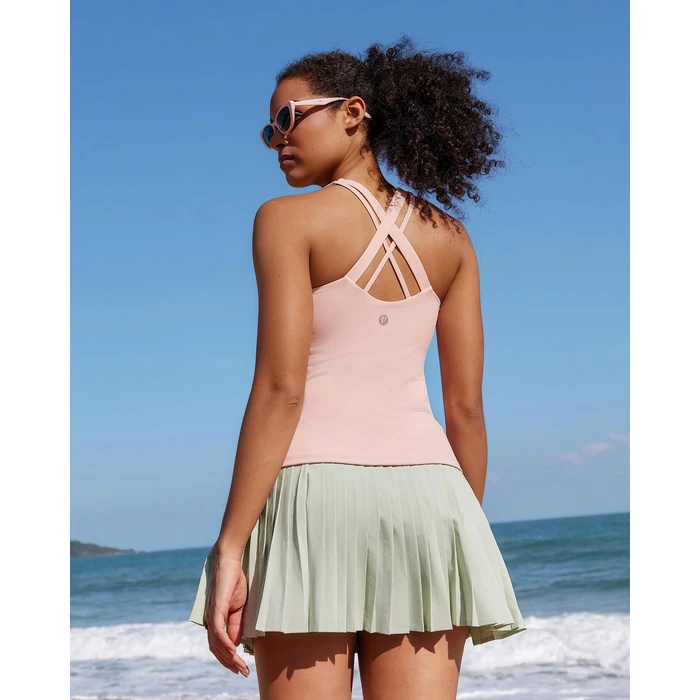 RUNNING GIRL Tank top with Built in Bra for Women,Compression Shirts Crisscross Back Workout Yoga Tops(BX3141_Pink_S) by RUNNING GIRL - Image 3