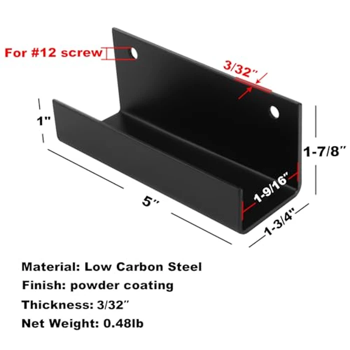 GBGS 4 Pcs Wall Tile Bracket,Fits 1-1/2" Panel Wall Display Hanger U Bracket by GBGS - Used - Very Good condition - US$12.59