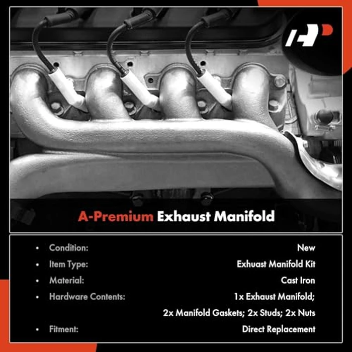 A-Premium Right Exhaust Manifold with Gasket Kit Compatible with Ford F-150 2004-2009 F-250 F-350 Super Duty Expedition Lincoln Navigator Mark LT V8 5.4L by A-premium - Image 2