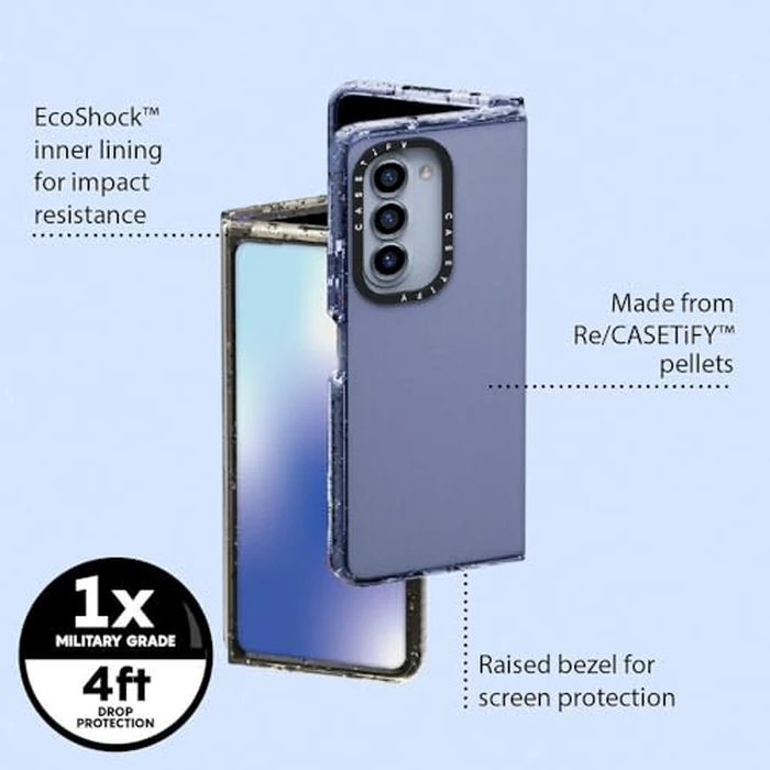 CASETiFY Impact Case for Galaxy Z Fold 6 - Deep Blue Crystal by CASETiFY - Image 4