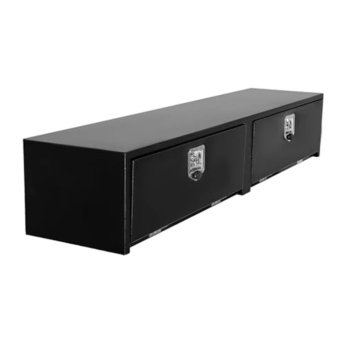 VEVOR Truck Tool Box, 72 x 13 x 16 Inch, Black Carbon Steel Topsider Toolbox with Dual Drop Doors, Heavy Duty Lockable Storage & Organization Box with Latch, Corrosion-Resistant, for Truck Bed Pickup by VEVOR - Image 3