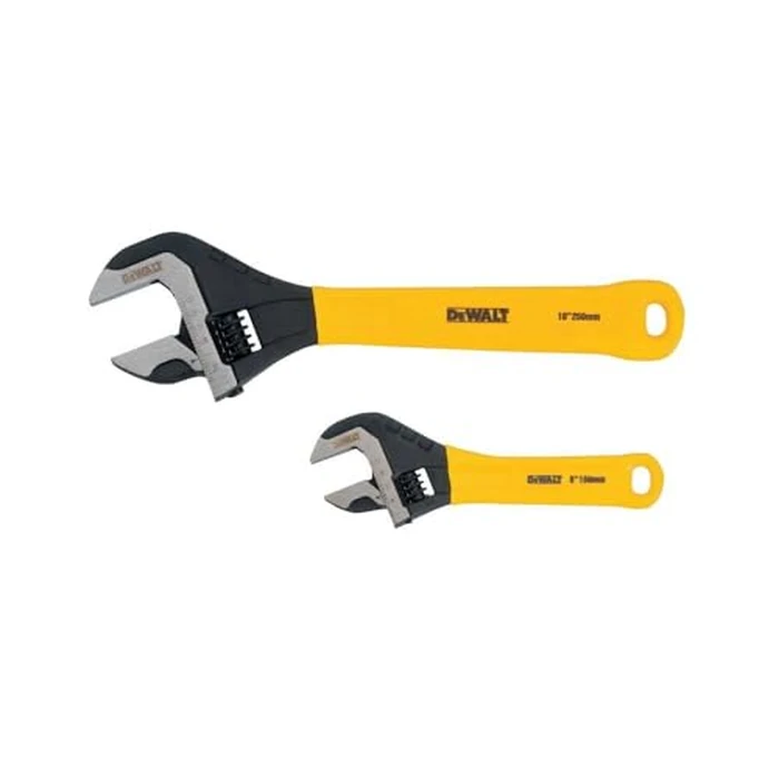 Dewalt DWHT75497 2 Pc. Dip Grip Adjustable Wrench, Yellow by DEWALT - Used - Very Good condition