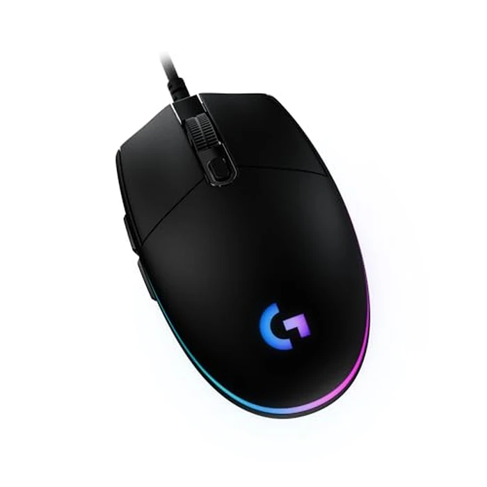 Logitech G203 Wired Gaming Mouse, 8,000 DPI, Rainbow Optical Effect LIGHTSYNC RGB, 6 Programmable Buttons, On-Board Memory, Screen Mapping, PC/Mac Computer and Laptop Compatible - Black by Logitech G - Image 1