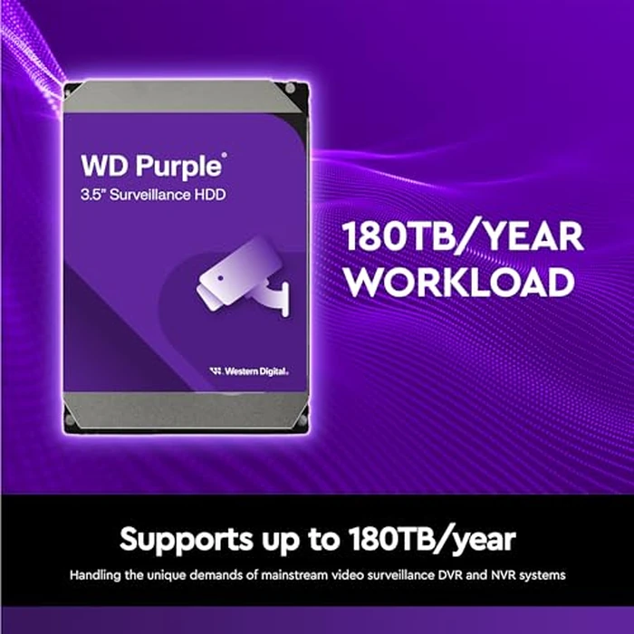Western Digital 6TB WD Purple Surveillance Internal Hard Drive HDD - SATA 6 Gb/s, 256 MB Cache, 3.5" - WD64PURZ by WD - Image 2