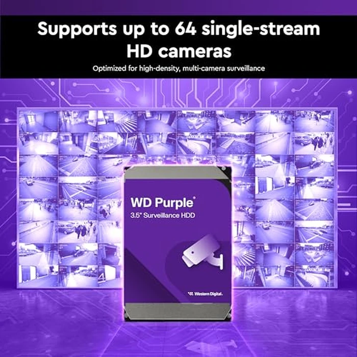 Western Digital 6TB WD Purple Surveillance Internal Hard Drive HDD - SATA 6 Gb/s, 256 MB Cache, 3.5" - WD64PURZ by WD - Image 4