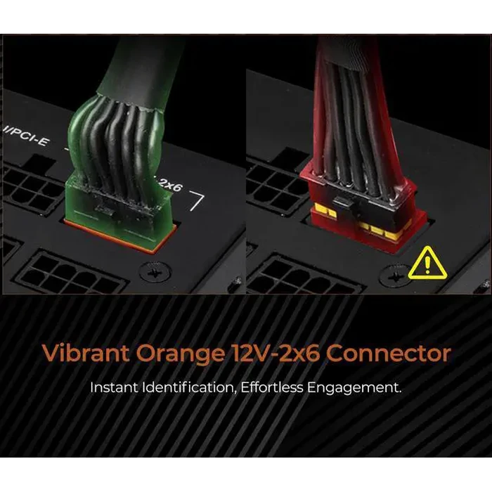 Rosewill VMG 1000W 80+ Gold, ATX 3.0 & 3.1 Compatible, Full Modular Low-Noise Power Supply, PCIe 5.1 12V-2x6 Connector, 100% Japanese Capacitor, 120mm by Rosewill - Image 3