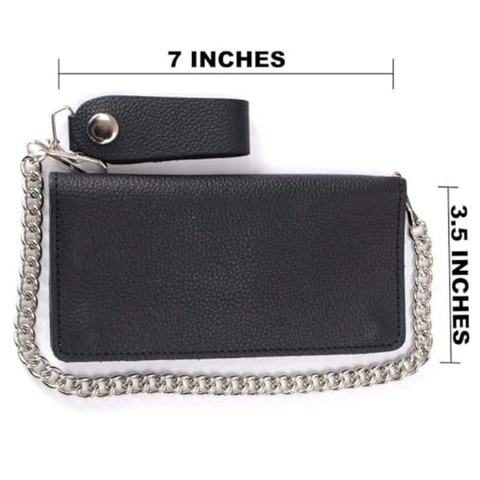 Milwaukee Leather Men's Genuine Leather Bi-Fold Biker Wallets w/Anti-Theft Stainless Steel Chain - 7 Inch by Milwaukee Leather - Image 3