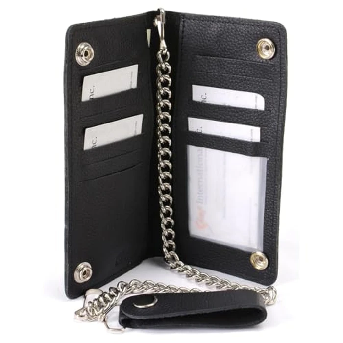 Milwaukee Leather Men's Genuine Leather Bi-Fold Biker Wallets w/Anti-Theft Stainless Steel Chain - 7 Inch by Milwaukee Leather - Image 7