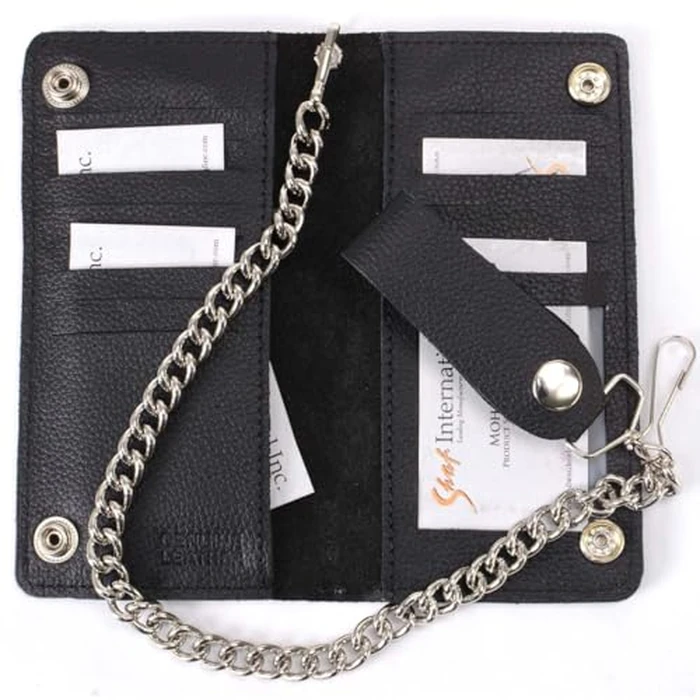 Milwaukee Leather Men's Genuine Leather Bi-Fold Biker Wallets w/Anti-Theft Stainless Steel Chain - 7 Inch by Milwaukee Leather - Image 8