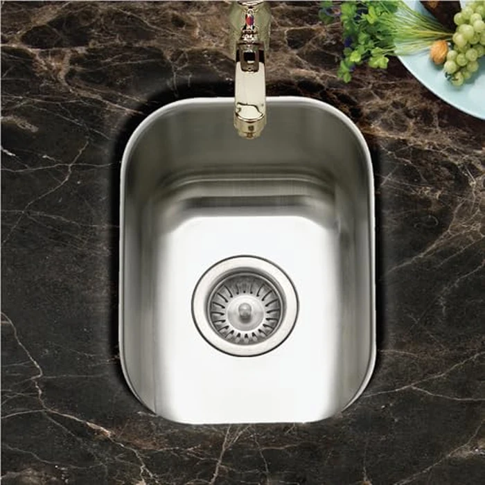 Houzer Club Stainless Steel Kitchen Bar & Prep Sink: 13 Inch Undermount Small Sink with Strainer & Bottom Grid, Durable & Versatile, Essential for Home & Apartment: CS-1307-C by HOUZER - Image 4