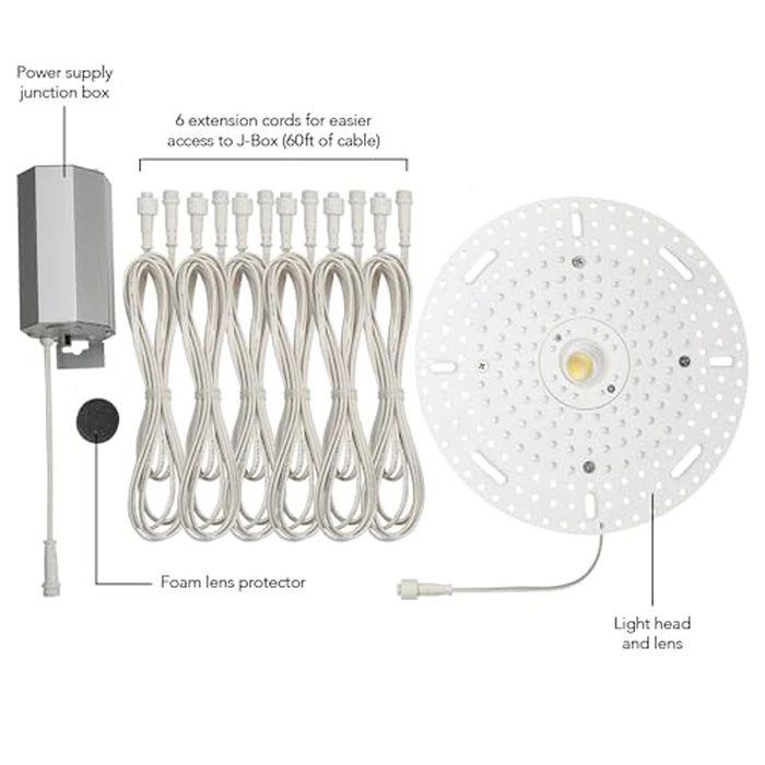 Maxxima 1 in. Trimless Pinhole Recessed Anti-Glare LED Downlight Canless IC Rated 1050 Lumens 5 Color Temperature Selectable 2700K/3000K/3500K/4000K/5000K Dimmable 90 CRI J-Box Included by Maxxima - Image 3