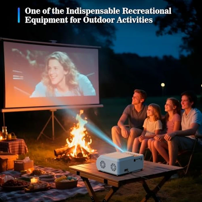 Homlab DVD Projector Portable with Build-In DVD Player - Mini Movie Projector with Built-In Speaker, Compatible with PC/ TV/ HDMI/ USB/ AV, 1080P HD 200" Screen for Outdoor Movies And Home Theater by Homlab - Image 8