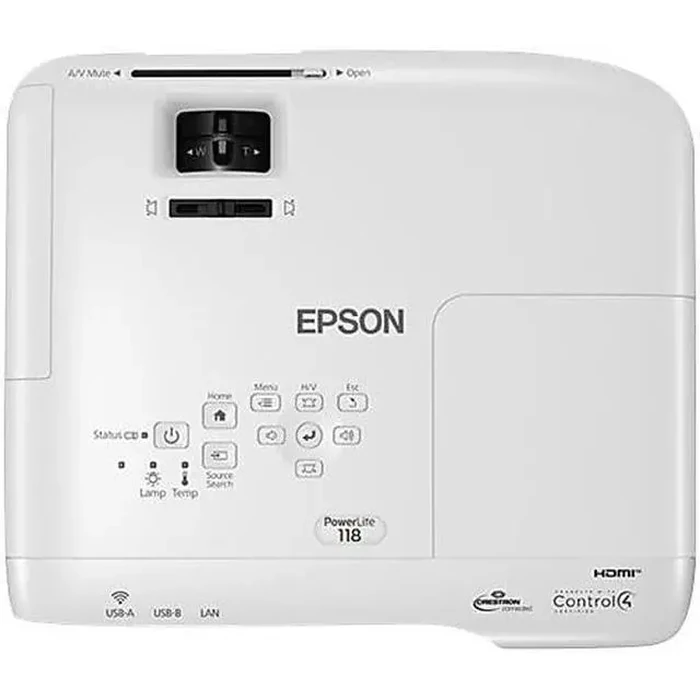 Epson PowerLite 118 XGA 3LCD Classroom Projector with Dual HDMI, 3800 lumens (V11HA03020) - White by Epson America - Image 7