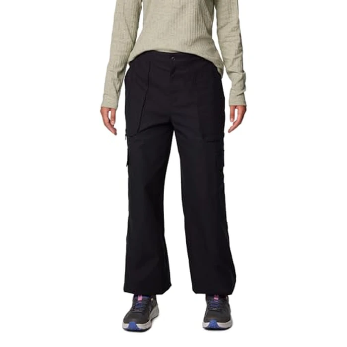 Columbia Womens Brea Falls Cotton Ripstop Pant, Black, X-Small x L by Columbia - Image 1
