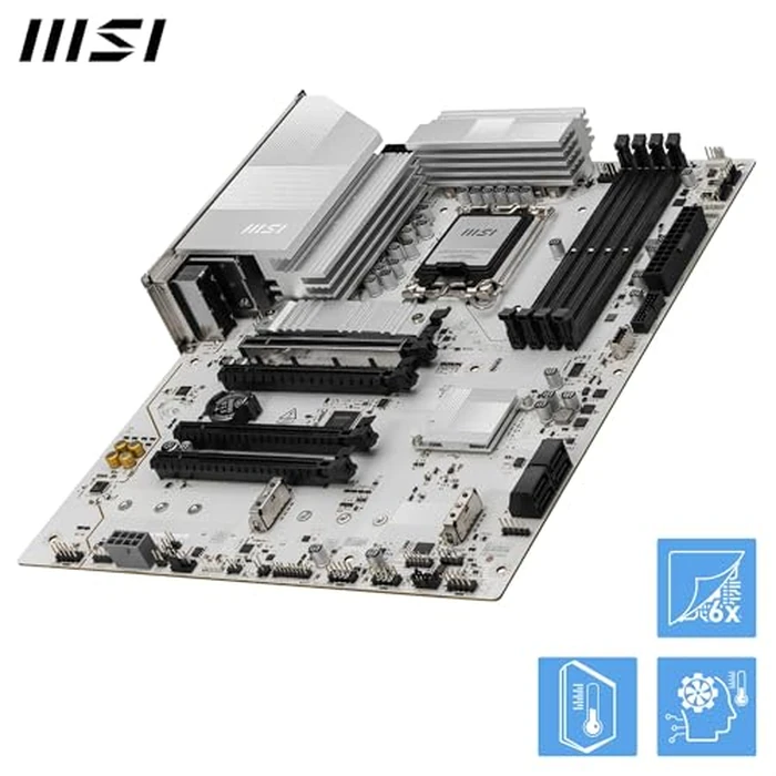 MSI PRO Z890-S WiFi White Motherboard, ATX - Supports Intel Core Ultra Processors (Series 2), LGA 1851 - DDR5 Memory Boost (8600+ MT/s OC), PCIe 5.0 x16 & 4.0 x16, M.2 Gen5, Wi-Fi 7, 2.5G LAN by msi - Image 4
