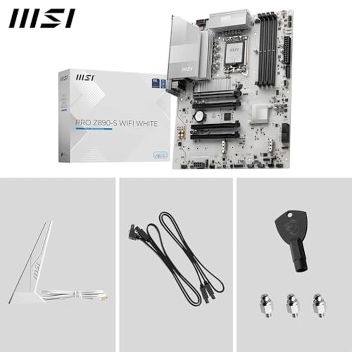 MSI PRO Z890-S WiFi White Motherboard, ATX - Supports Intel Core Ultra Processors (Series 2), LGA 1851 - DDR5 Memory Boost (8600+ MT/s OC), PCIe 5.0 x16 & 4.0 x16, M.2 Gen5, Wi-Fi 7, 2.5G LAN by msi - Image 7