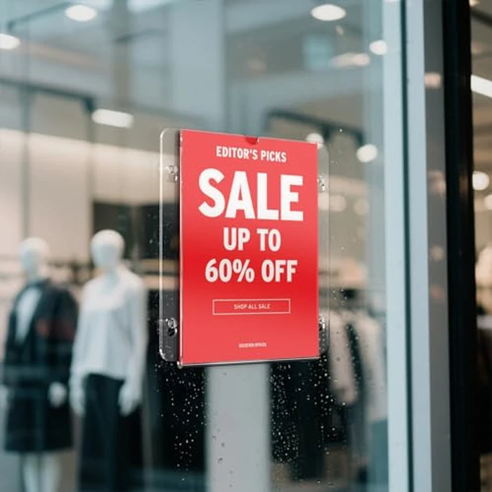 NIUBEE Acrylic Window Sign Holder with Suction Cups 8.5 X 11, Clear Acrylic Frames Glass Door Mount, Displaying Flyers, Notices and Menus, for Office, Store, Home, Restaurant (2 Pack) by NIUBEE - Image 7