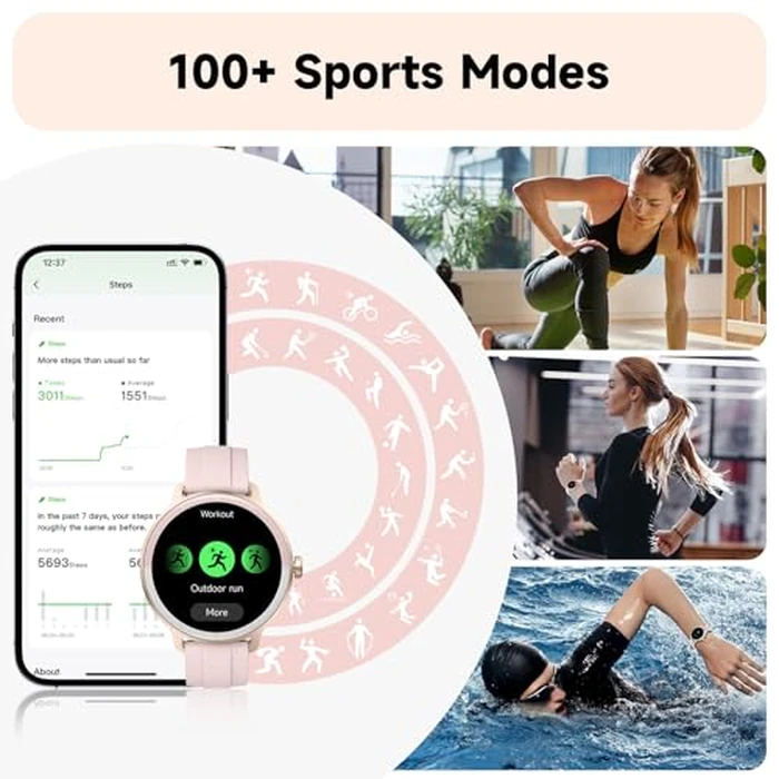 Smart Watch for Men Women, Bluetooth Calling, 1.27" HD Touchscreen Fitness Tracker, 100+ Sports Modes, AI Built-in, Heart Rate/Sleep/Step/SpO2 Monitor, IP68 Waterproof, Smartwatch for Android iPhone by YMZ - Image 5