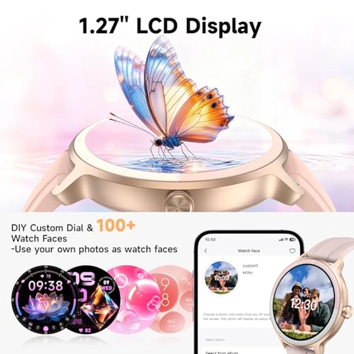 Smart Watch for Men Women, Bluetooth Calling, 1.27" HD Touchscreen Fitness Tracker, 100+ Sports Modes, AI Built-in, Heart Rate/Sleep/Step/SpO2 Monitor, IP68 Waterproof, Smartwatch for Android iPhone by YMZ - Image 6