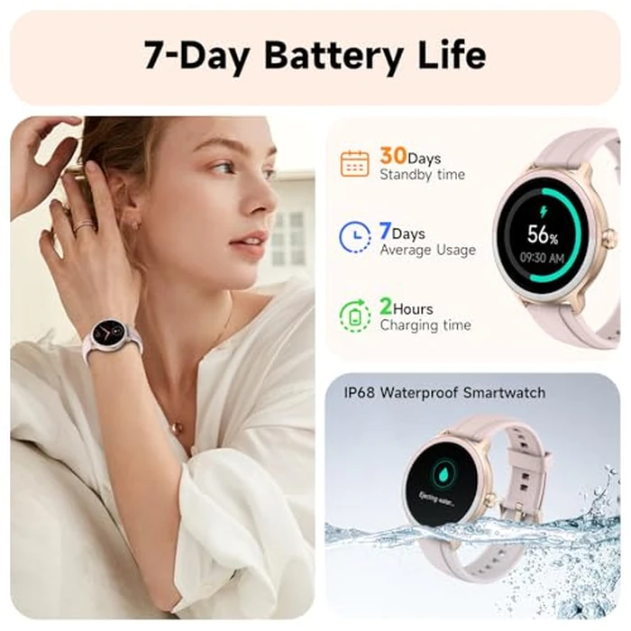 Smart Watch for Men Women, Bluetooth Calling, 1.27" HD Touchscreen Fitness Tracker, 100+ Sports Modes, AI Built-in, Heart Rate/Sleep/Step/SpO2 Monitor, IP68 Waterproof, Smartwatch for Android iPhone by YMZ - Image 8
