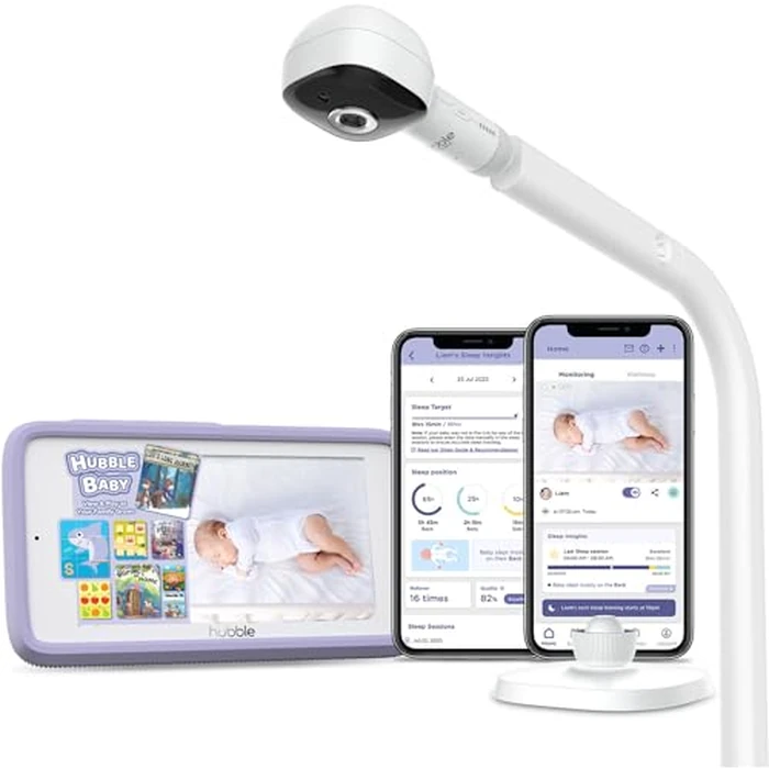 Hubble Connected SkyVision AI-Enhanced HD Smart Camera Baby Monitor, Parent Unit, Mount, Night Vision, Nightlight, Soothing Sounds, Wellness Tracker, App by HUBBLE CONNECTED - Image 4