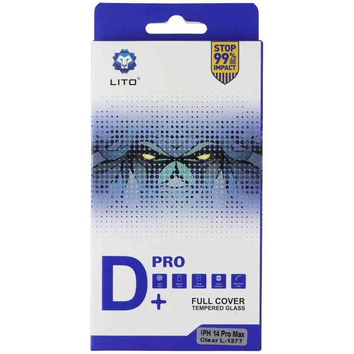 LITO D+ Pro Full Cover Tempered Glass Screen Protector for iPhone 14 Pro Max - Clear by LITO - Image 1