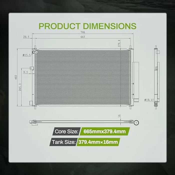 AUTOSAVER88 A/C AC Condenser Air Conditioning Condenser Compatible with 2012-2016 CR-V (CRV) EX/EX-L/LX/Touring/i-Style/SE L4 2.4L by AUTOSAVER88 - Image 4