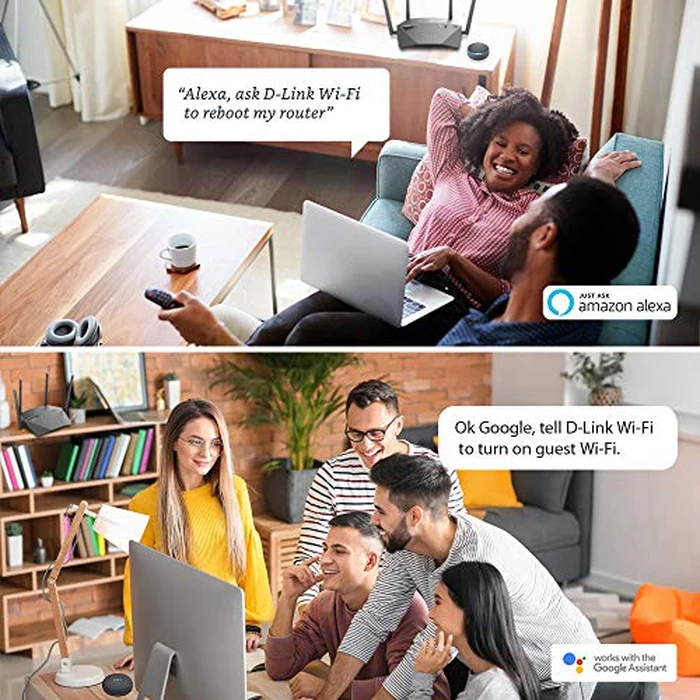 D-Link Smart AC1900 High-Power Gigabit Router with Voice Control w/Amazon Alexa or Google Assistant, Enhanced Parental Controls, MU-MIMO Router, Dual Band (DIR-1950) by D-Link - Image 5