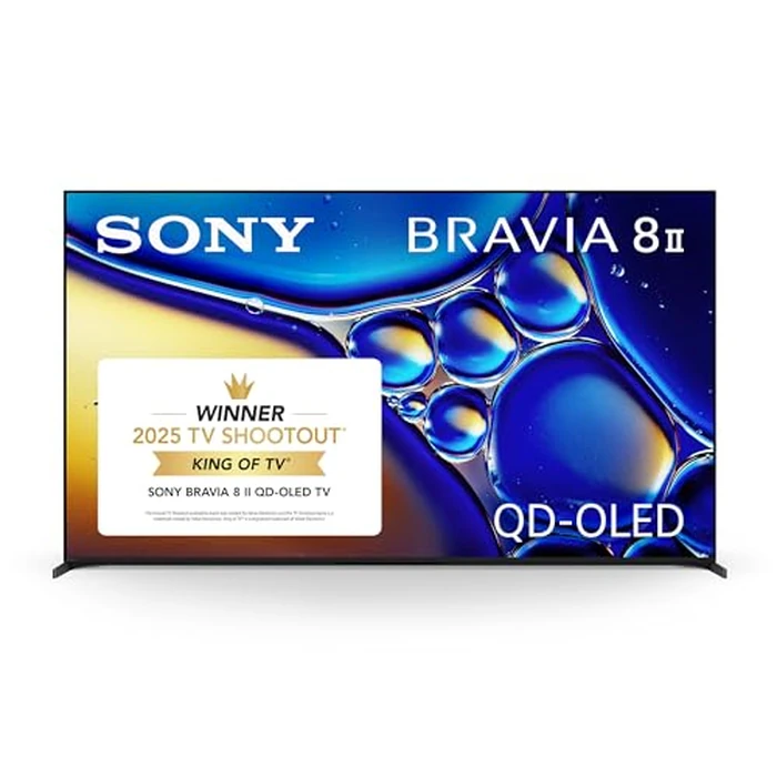 Sony BRAVIA 8 II 65 Inch TV, QD OLED, 4K Smart Google TV, XR Processor with AI Technology, Ultra Slim Design, 120hz Television, Dolby Vision/Atmos, Exclusive Features for PS5, K-65XR80M2 by Sony - Used - Like New condition