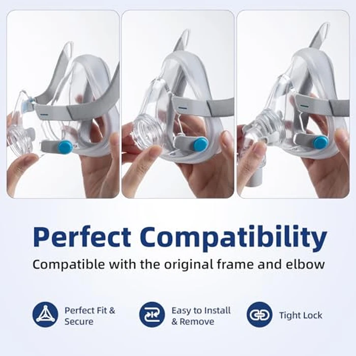 Replacement Cushion for AirTouch F20, Memory Foam Cushion Compatible with Original F20 Frame, Reliable Seal & Perfect Fit, Covers Nose and Mouth, 1-Pack, Medium by CUORD - Image 7