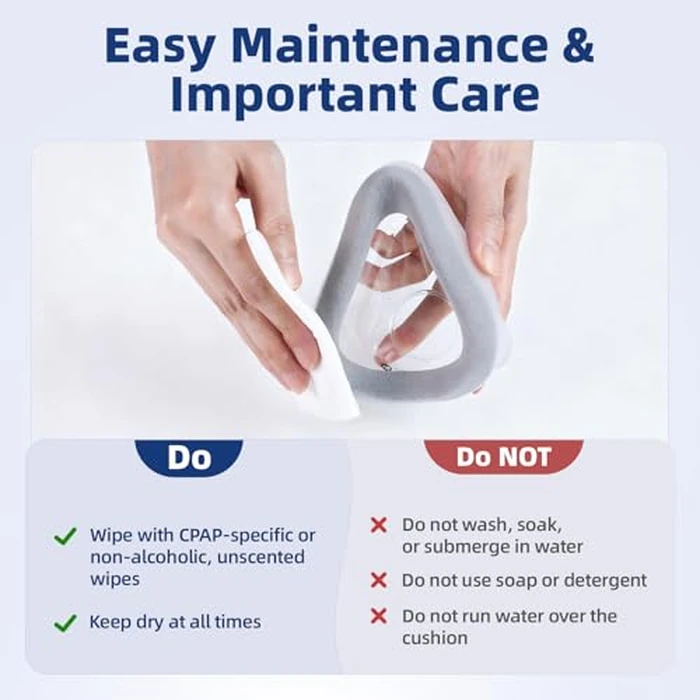 Replacement Cushion for AirTouch F20, Memory Foam Cushion Compatible with Original F20 Frame, Reliable Seal & Perfect Fit, Covers Nose and Mouth, 1-Pack, Medium by CUORD - Image 9