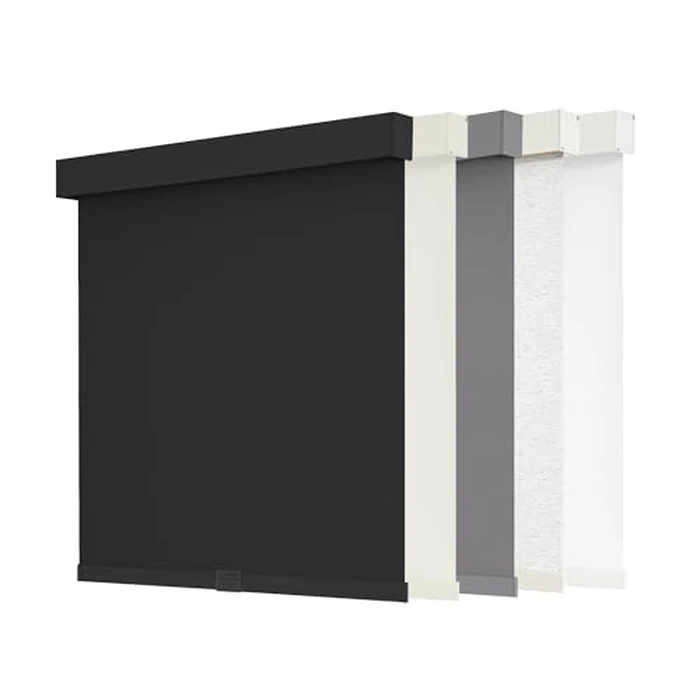 AOSKY Blackout Roller Shades Cordless Blinds for Windows, Free-Stop Shades with Valance, Thermal Insulated Fabric, UV Protection, Blinds for Home and Office 25" W x 72" H (63.5W x 183H cm) Black by AOSKY - Used - Acceptable condition - CA$31.20