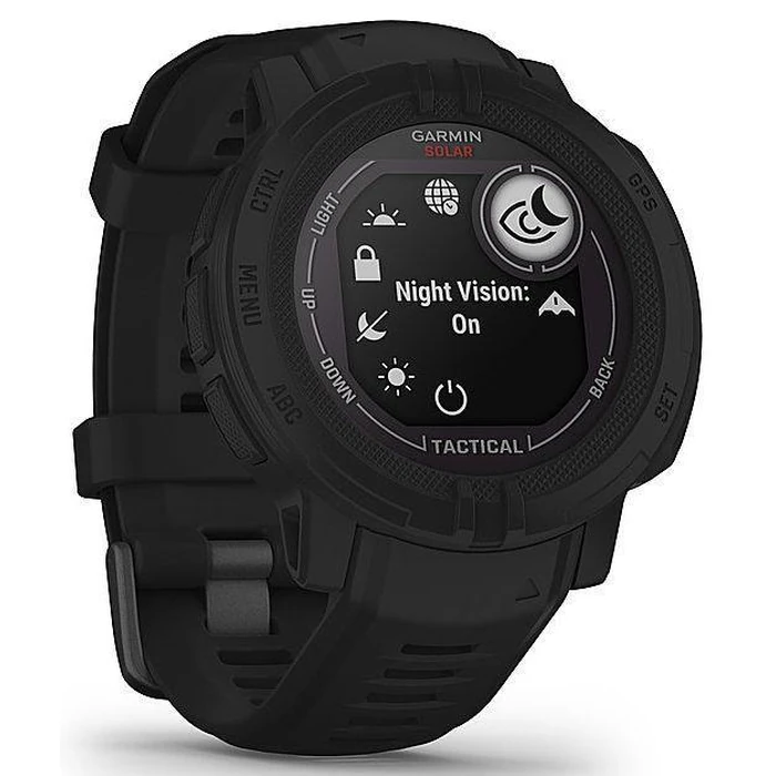 Garmin Instinct 2 Solar Smartwatch - 50mm - Black Tactical Edition (Polymer) Case with Black Silicone Sport Band by Garmin - Image 3