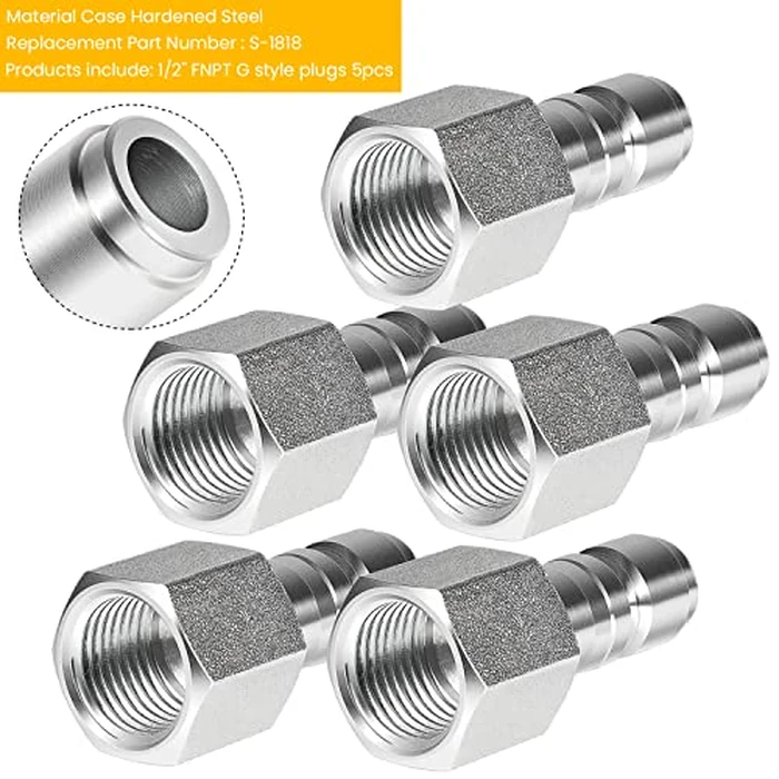 S-1818 1/2" FNPT G Style Plugs 5pcs for Require More Than 60 SCFM by sevencow - Image 3