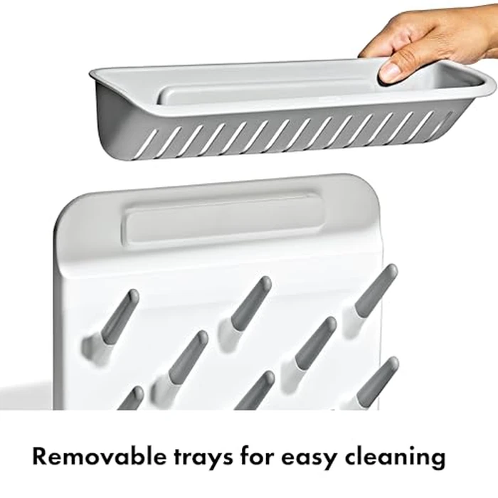 OXO Tot Expandable Drying Rack - Space-Saving Drying Rack | Newborn and Baby Essentials | Breastfeeding Essentials | Dry Baby Bottles | Save Space in Kitchen by OXO Tot - Image 7