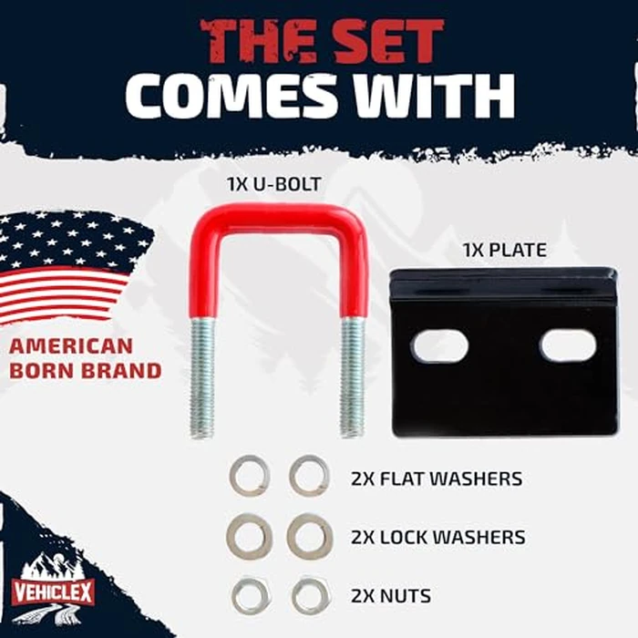 Vehiclex Anti-Rattle Hitch Tightener Clamp for 2.5" Receivers - Galvanized Heavy-Duty Stabilizer with 0.44" U-Bolt, Rust-Proof for Trailers & Trucks by Vehiclex - Image 4