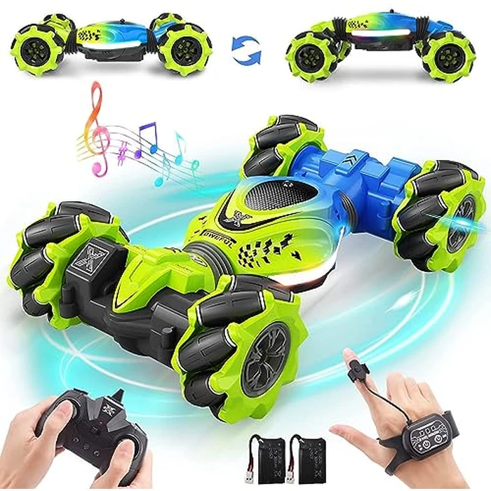 Dysaim Gesture RC Car Hand Controlled Stunt Car for 6-12 yr Boys Girls, 2.4GHz Remote Control Gesture Sensor Toy Cars Drift Twist Car with Light Music for Kids Birthday Xmas Gift by Dysaim - Used - Like New condition