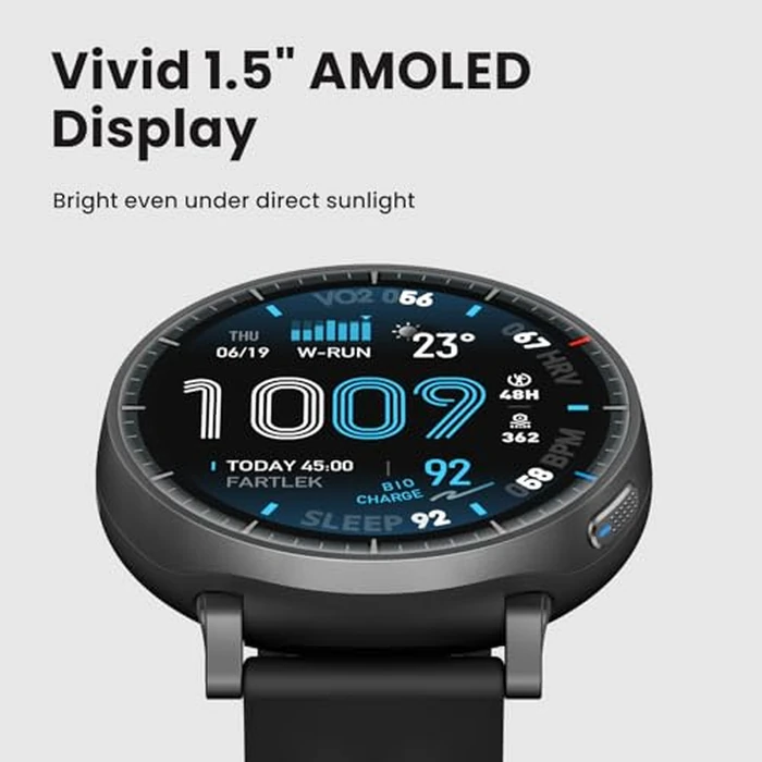 Amazfit Active Max Smart Watch 1.5" AMOLED Display, 25-Day Battery, Offline Maps, GPS, 4GB Storage, 170+ Sport Modes, 5 ATM Water Resistant, Heart Rate & Sleep Fitness Tracker for Android & iPhone by Amazfit - Image 2