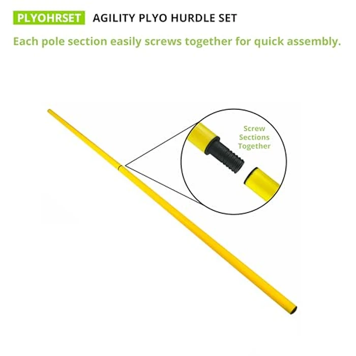 Champion Sports Outdoor Sports Agility Pole Set, 4 Hurdles , 60" inches, Yellow by Champion Sports - Image 5