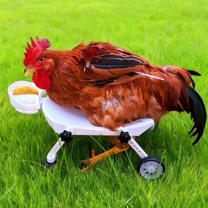 ANIMOASIS Adjustable Small-Scale Pet Chicken Wheelchair - Small Pet Poultry Mobility Aid Cart, Adjustable Size for Comfortable Use, Supports Injured/Disabled Poultry to Move Freely by ANIMOASIS - Image 2
