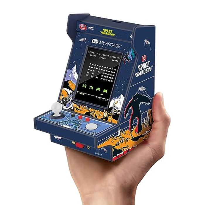 My Arcade Space Invaders Nano Player - Arcade Classics 4.8" Portable Handheld Mini Arcade Machine, 2.4" Screen Color Display, Retro Video Game by My Arcade - Image 1