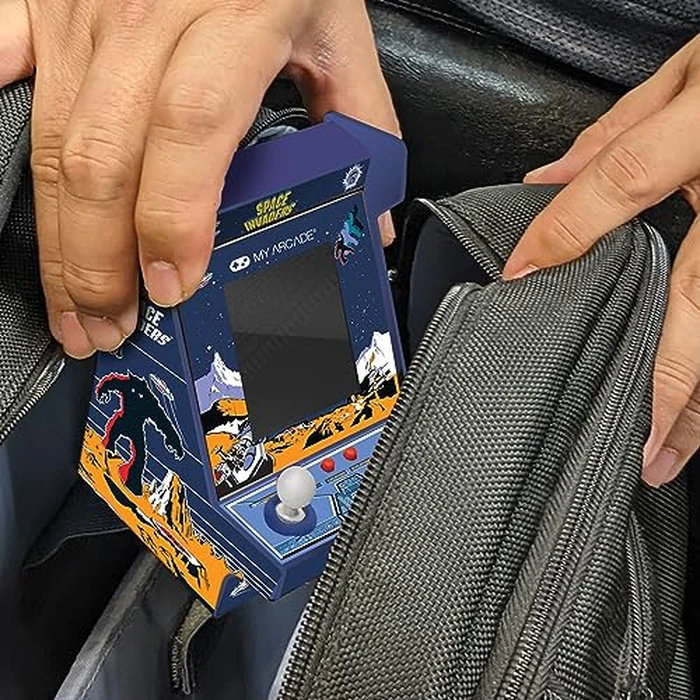 My Arcade Space Invaders Nano Player - Arcade Classics 4.8" Portable Handheld Mini Arcade Machine, 2.4" Screen Color Display, Retro Video Game by My Arcade - Image 2