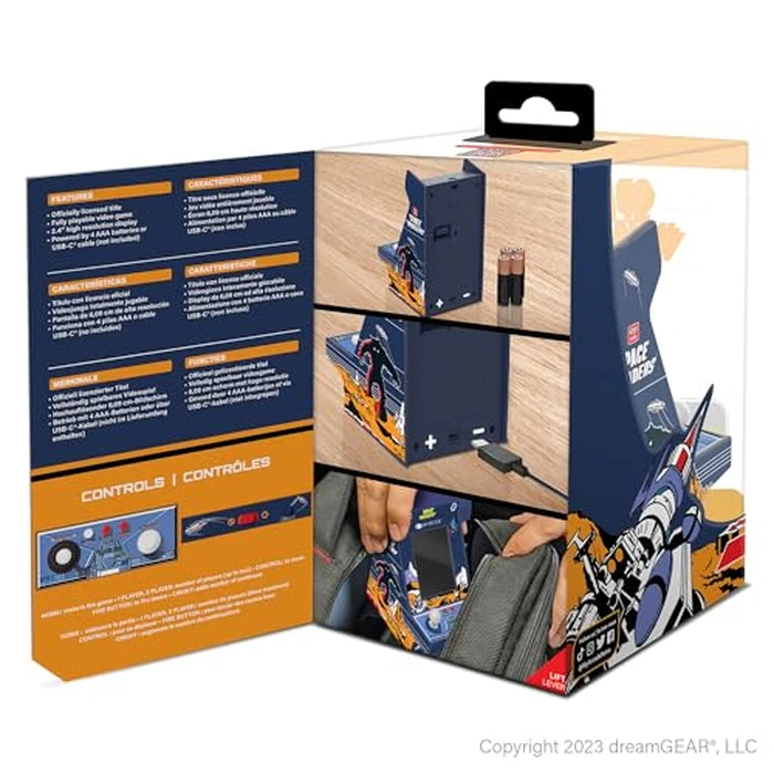 My Arcade Space Invaders Nano Player - Arcade Classics 4.8" Portable Handheld Mini Arcade Machine, 2.4" Screen Color Display, Retro Video Game by My Arcade - Image 5