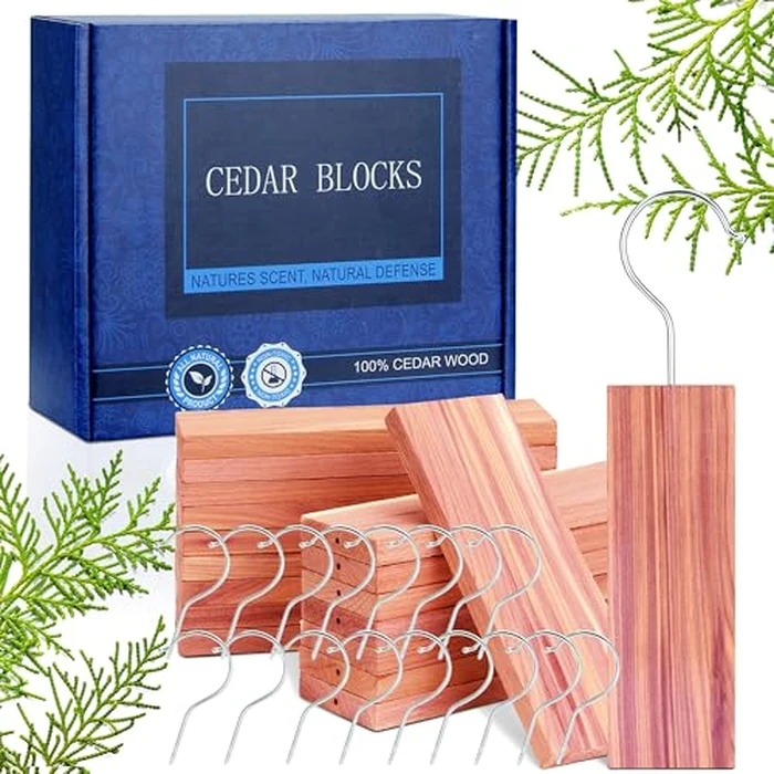 Cedar Space Cedar Blocks for Clothes Storage, 18 Pack Cedar Hang Ups, 100% Natural Cedar Wood for Closet Planks, Aromatic Red Ceder Blocks, Cedar Planks, Cedar Accessories for Closets Storage by Cedar Space - Used - Like New condition - US$16.76