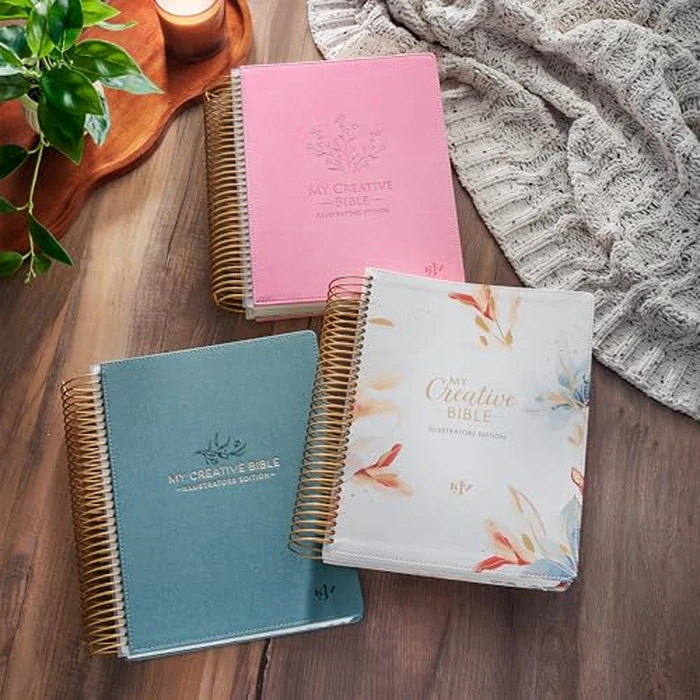 KJV Holy Bible, My Creative Bible - Illustrators Edition, Journal Space, Vegan Leather Flexcover, King James Version, Cream Floral Print by Christian Art Gifts - Image 7