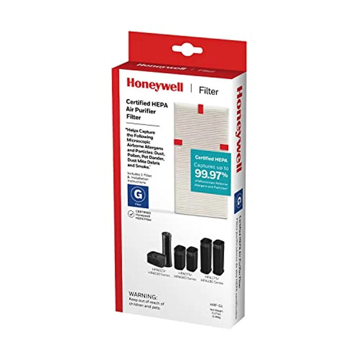 Honeywell HEPA Air Purifier Filter G, 1-Pack - for HPA030/HPA080 & HPA180 Series - Airborne Allergen Air Filter Targets Wildfire/Smoke, Pollen, Pet Dander, and Dust by Honeywell - Used - Very Good condition
