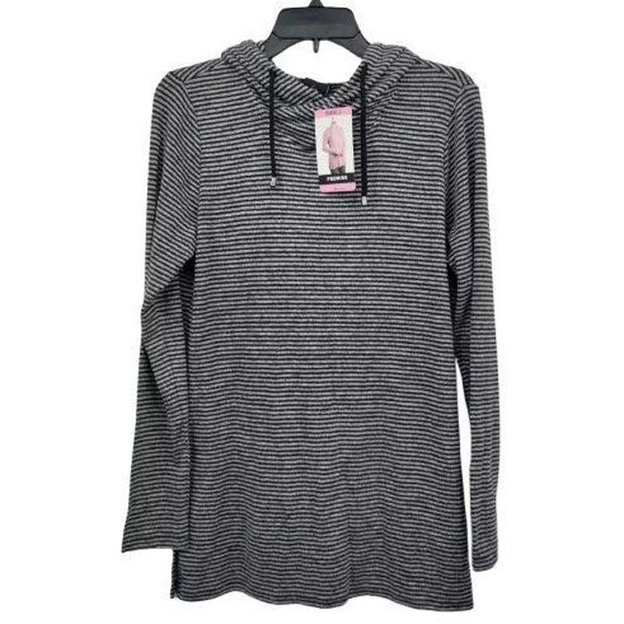 Premise Women's Hooded Sweater Top M - Grey Heather/Black by Premise - Refurbished - Brand New condition