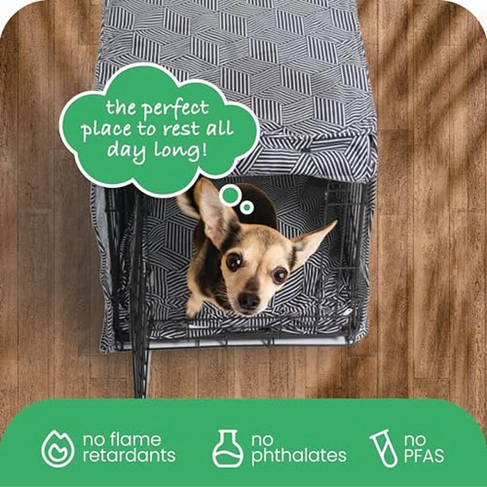 Molly Mutt Rough Gem Dog Crate Cover, 100% Cotton Canvas Cover with 2 Roll-Up Panels, Ideal for Dog or Cat Crate, Durable, Washable, and Free of Harmful Chemicals, 30" x 21" x 24" by molly mutt - Image 6